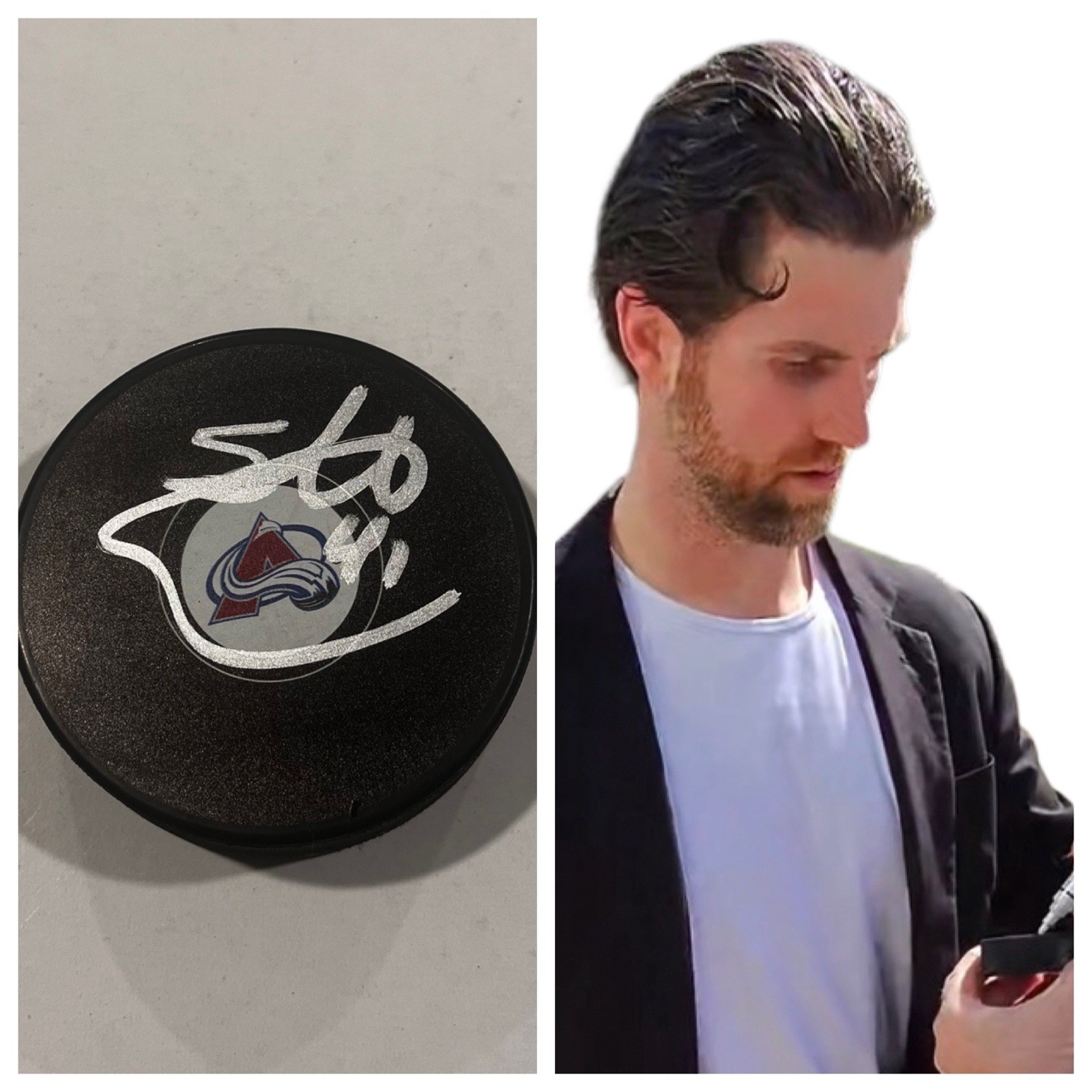 SCOTT WEDGEWOOD SIGNED COLORADO AVALANCHE HOCKEY PUCK W/ CASE COA