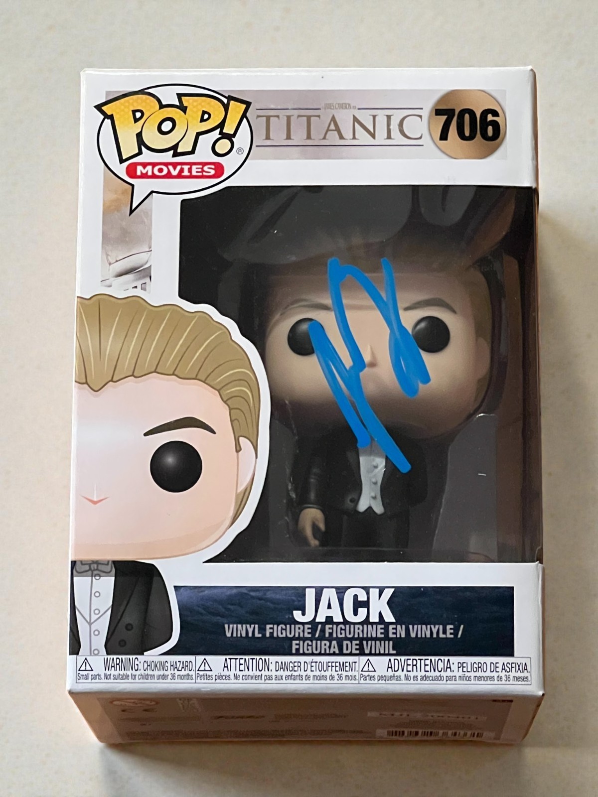 LEONARDO DICAPRIO SIGNED AUTOGRAPH FUNKO POP TITANIC JACK BECKETT BAS D