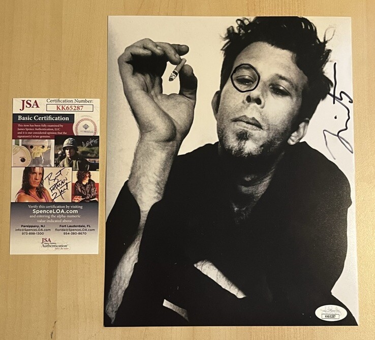 TOM WAITS HAND SIGNED 8x10 PHOTO AUTOGRAPHED LEGENDARY SINGER JSA COA
