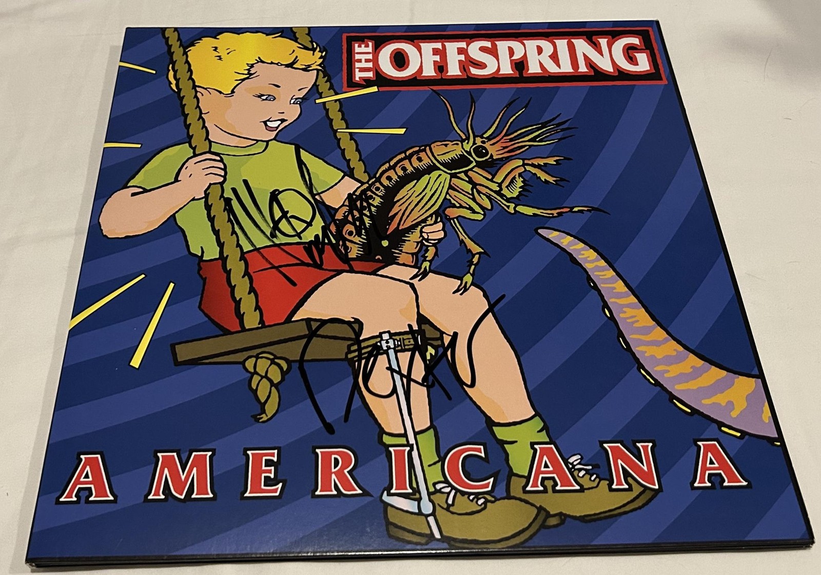 THE OFFSPRING SIGNED AMERICANA VINYL RECORD JSA
