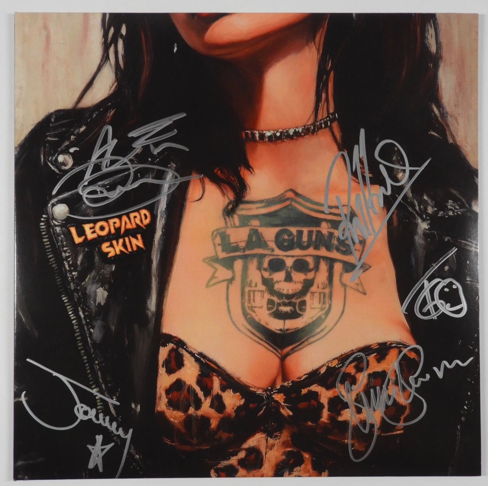L.A. Guns JSA Signed Autograph Album Record LP Vinyl Leopard Skin