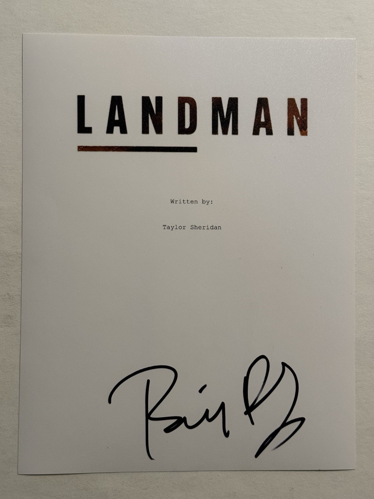 BILLY BOB THORNTON SIGNED SCRIPT COVER ACTOR AUTOGRAPHED LANDMAN SHOW RARE COA
