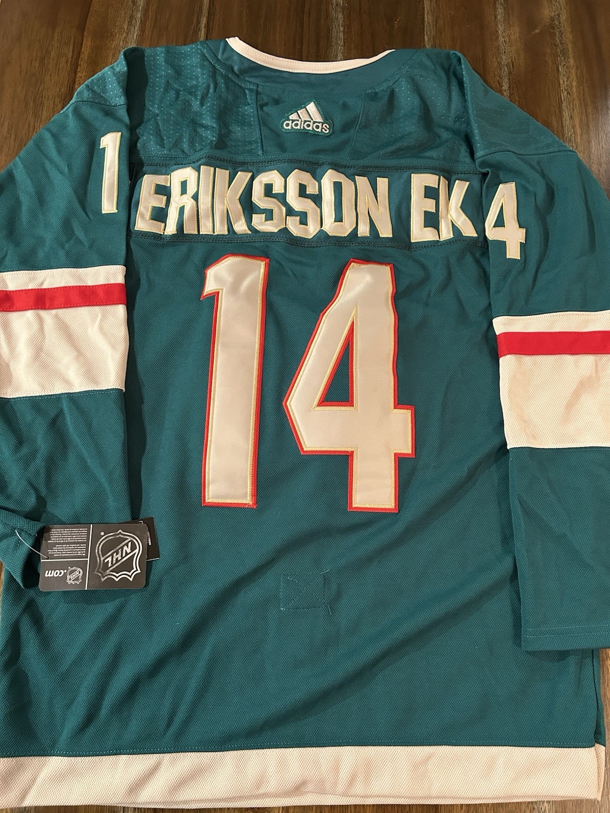 Joel Eriksson Ek ‘MN Wild’ Stitched Jersey Size 52 Mens L BRAND New