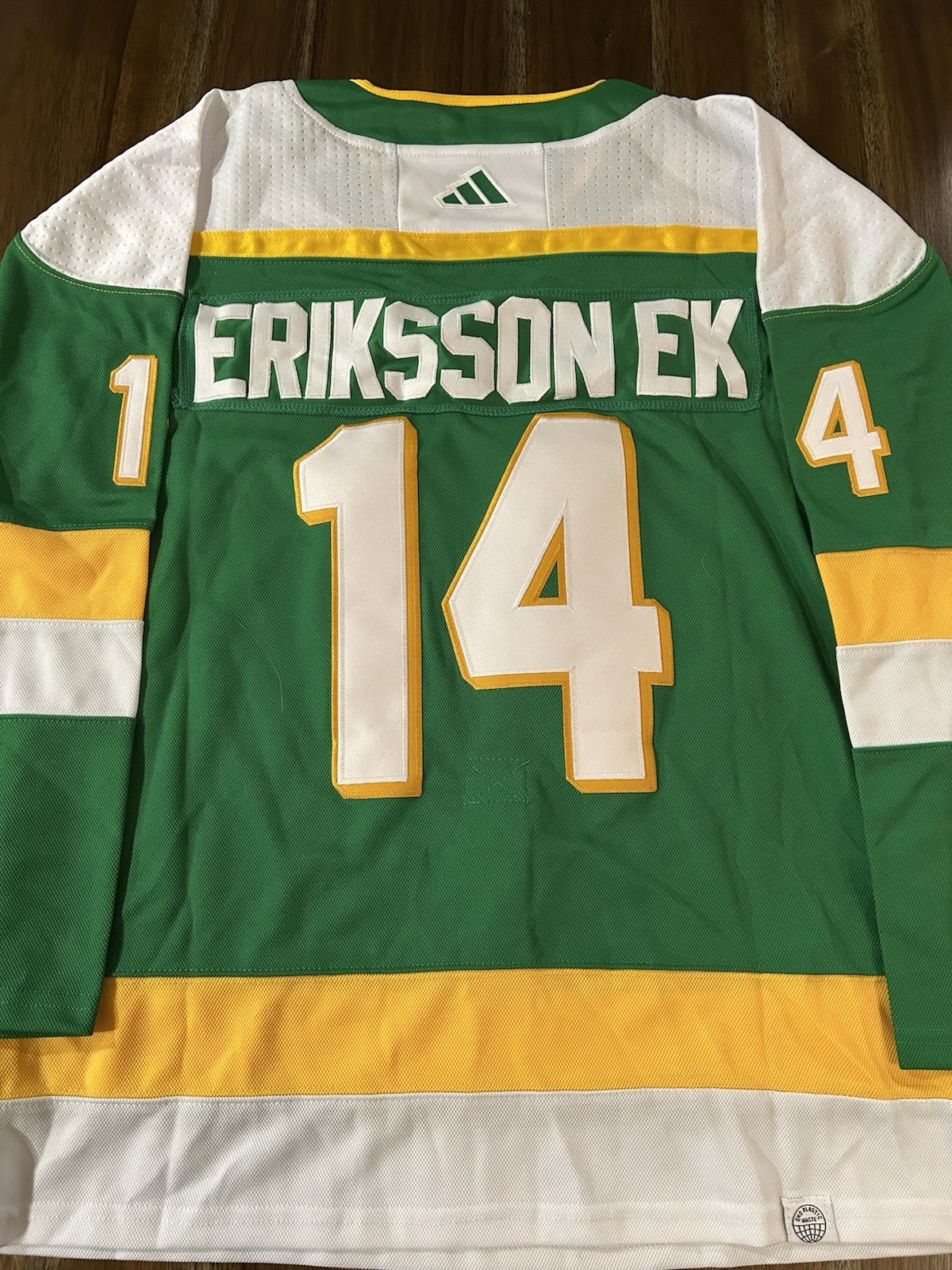 Joel Eriksson Ek ‘MN Wild’ Stitched Jersey Size 52 Mens L BRAND New