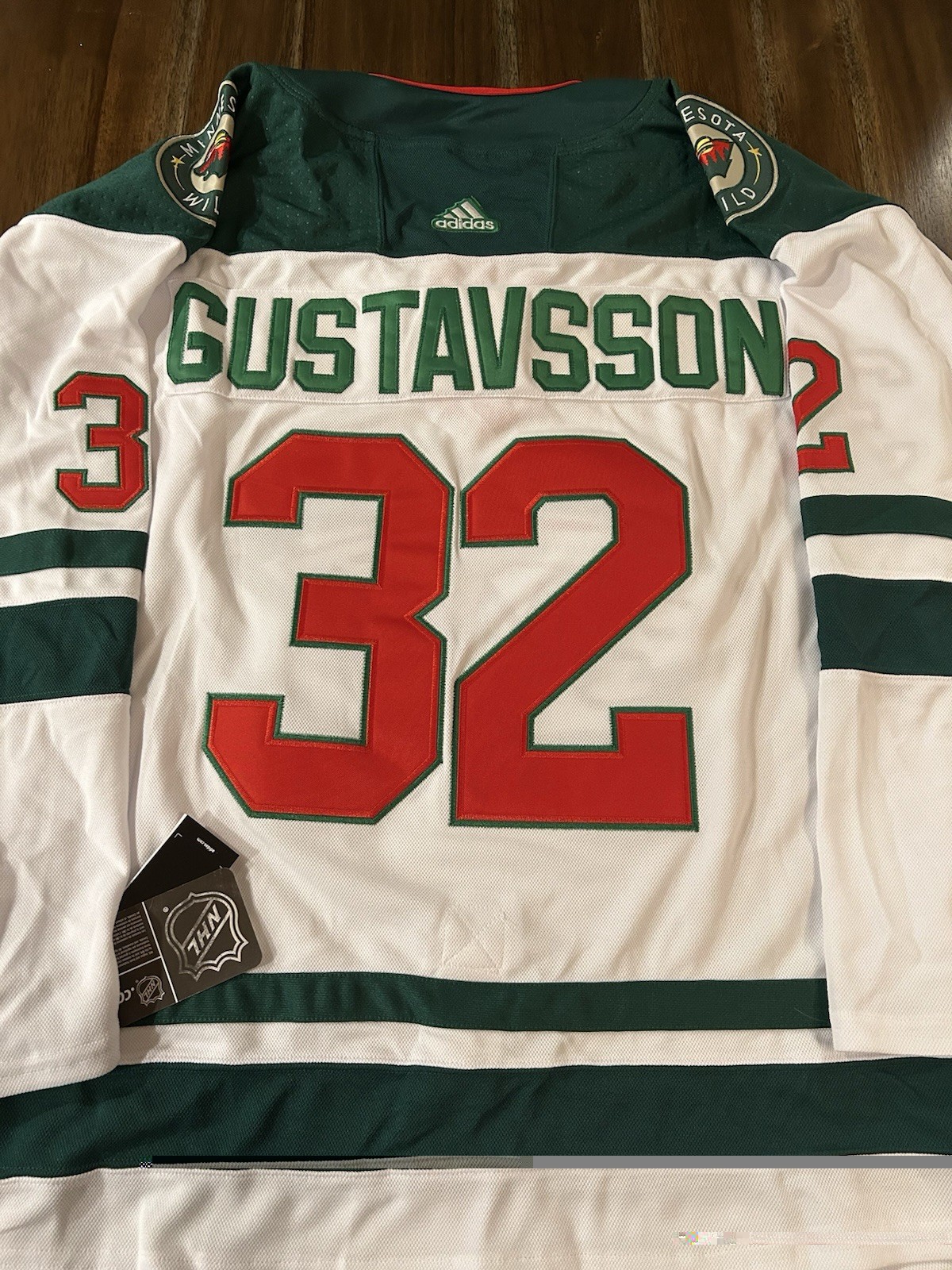 Filip Gustavsson ‘MN Wild’ Stitched Jersey Size 52 Mens L BRAND New