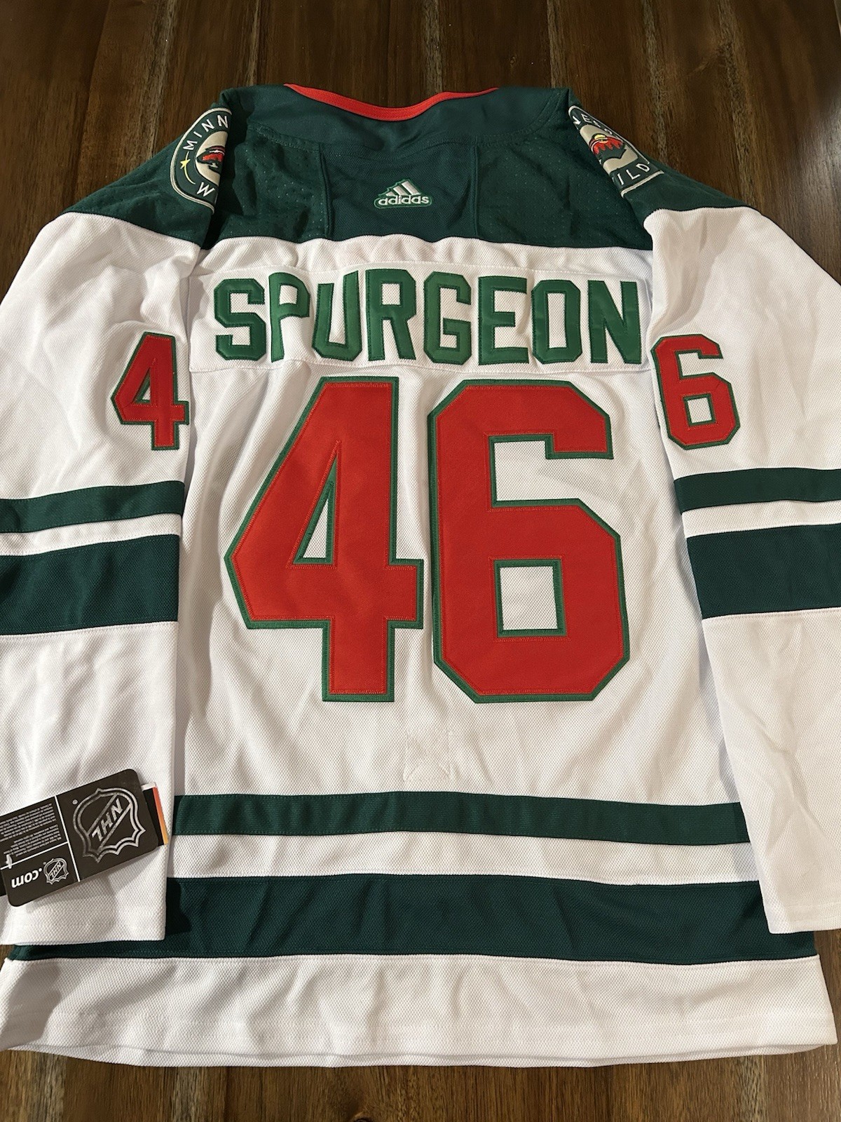 Jared Spurgeon ‘MN Wild’ Stitched Jersey Size 52 Mens L BRAND New