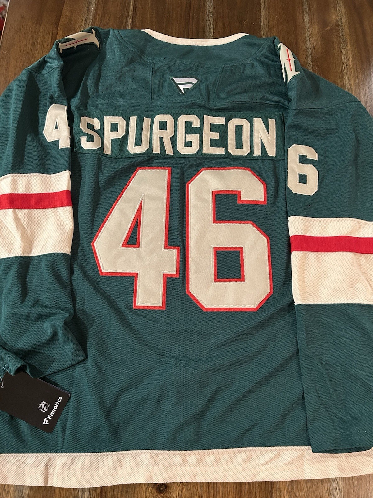 JARED SPURGEON ‘MN WILD’ STITCHED JERSEY SIZE 52 MENS L BRAND NEW COLLECTIBLE MEMORABILIA