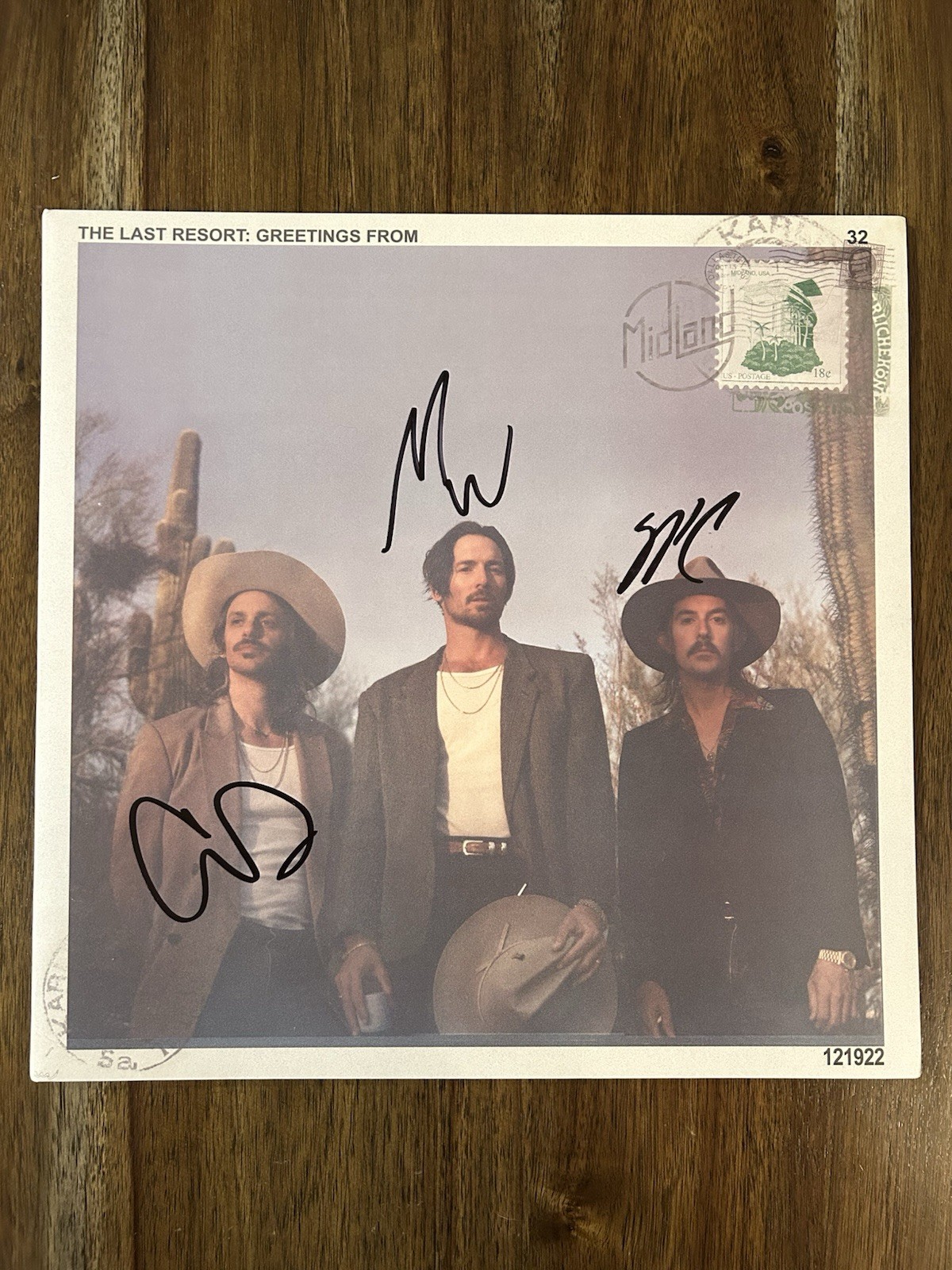 ‘Midland’ Full Band Signed ‘The Last Resort: Greetings From’ Vinyl Album RARE