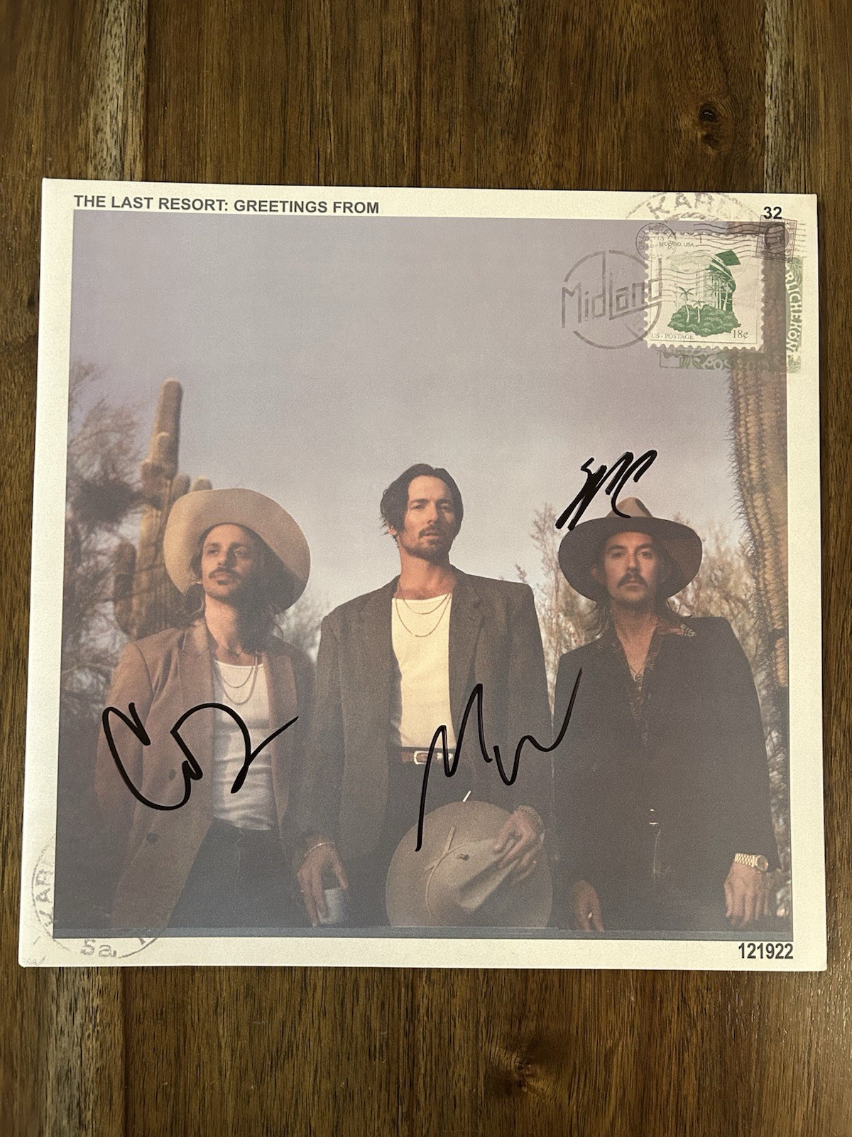 ‘Midland’ Full Band Signed ‘The Last Resort: Greetings From’ Vinyl Album RARE
