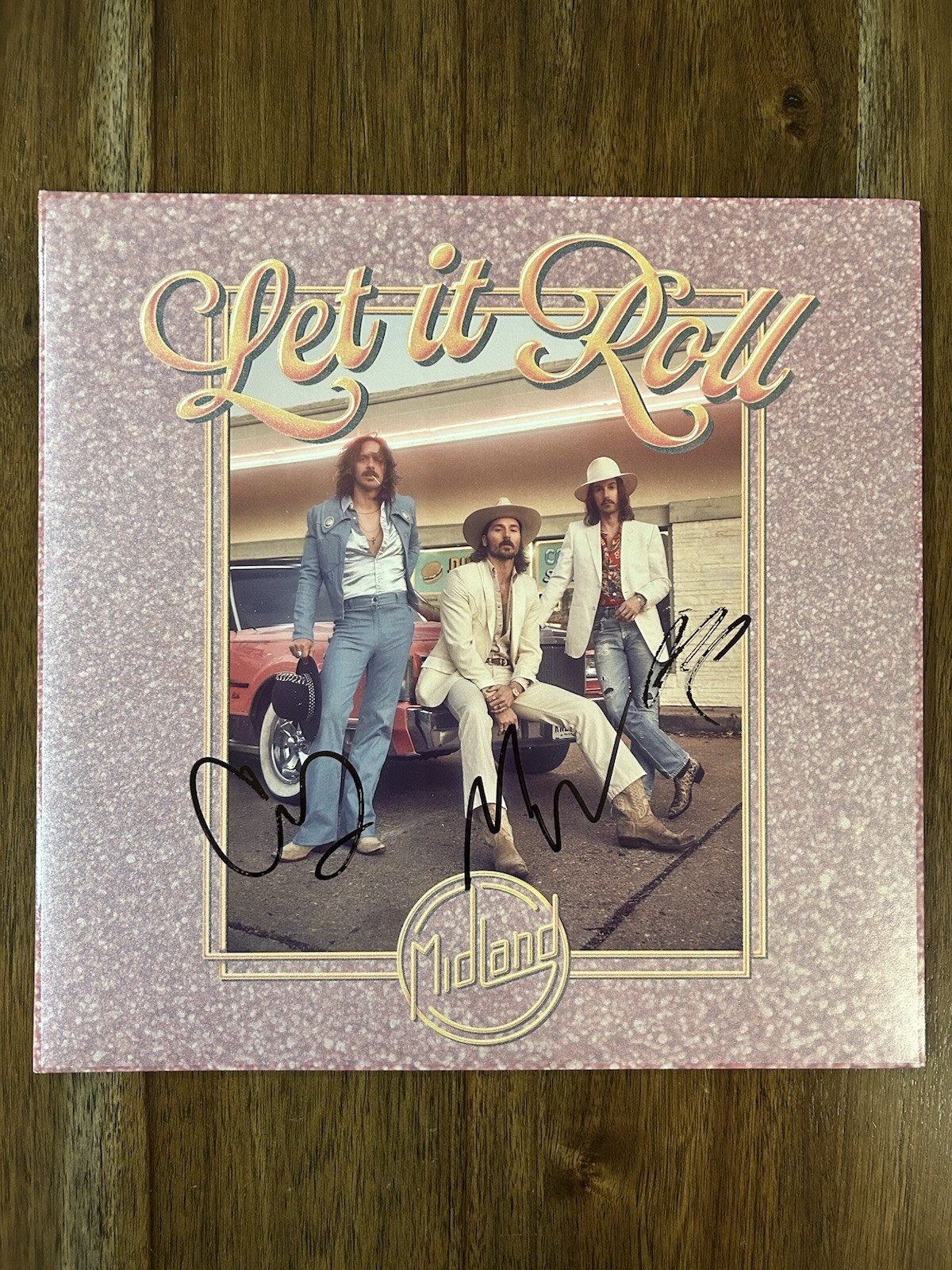 ‘Midland’ Full Band Signed ‘Let It Roll’ Vinyl Album Mark Wystrach +2 RARE