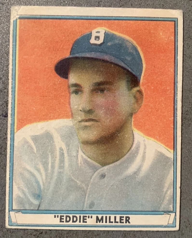 1941 Play BallBaseball Card #1 Eddie Miller VG-VG  ESTATE FRESH DSEE PHOTOS
