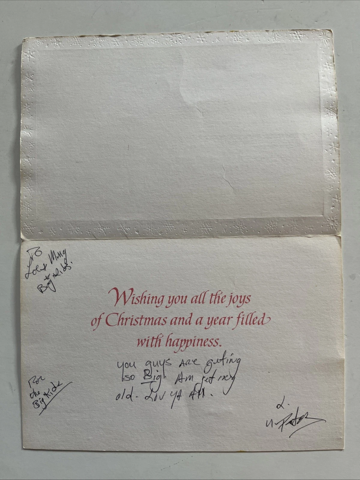 Peter Criss KISS Signed Handwritten Letter to Brother BAS Certified