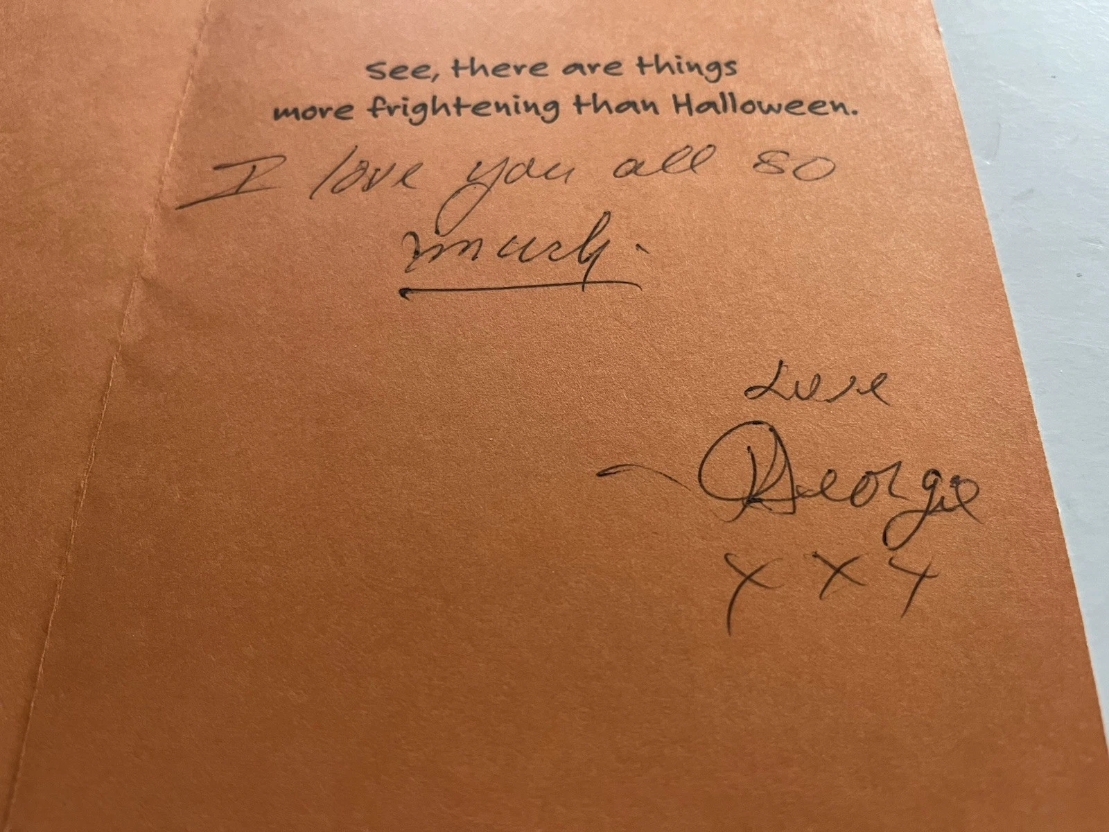Peter Criss KISS Signed Handwritten Card 2 Brother 