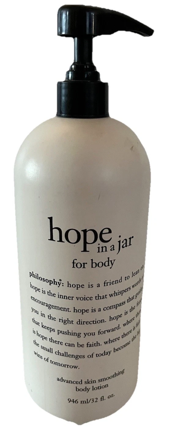 Philosophy Hope In A Jar Skin Smoothing Body Lotion 32 FL OZ 3/4 Full