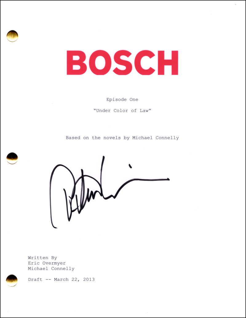 Titus Welliver Signed Autograph Bosch Full Pilot Script Screenplay - Harry Bosch