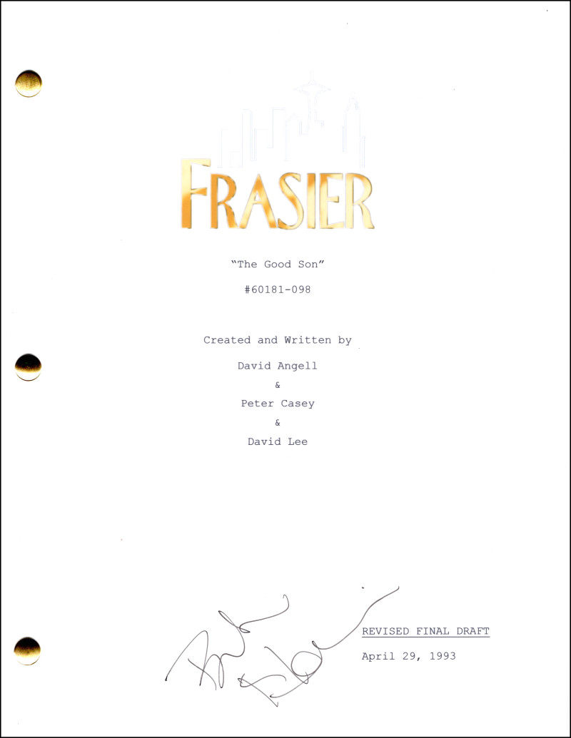 Bebe Neuwirth Signed Autograph Frasier Pilot Script Screenplay Dr Lilith Sternin