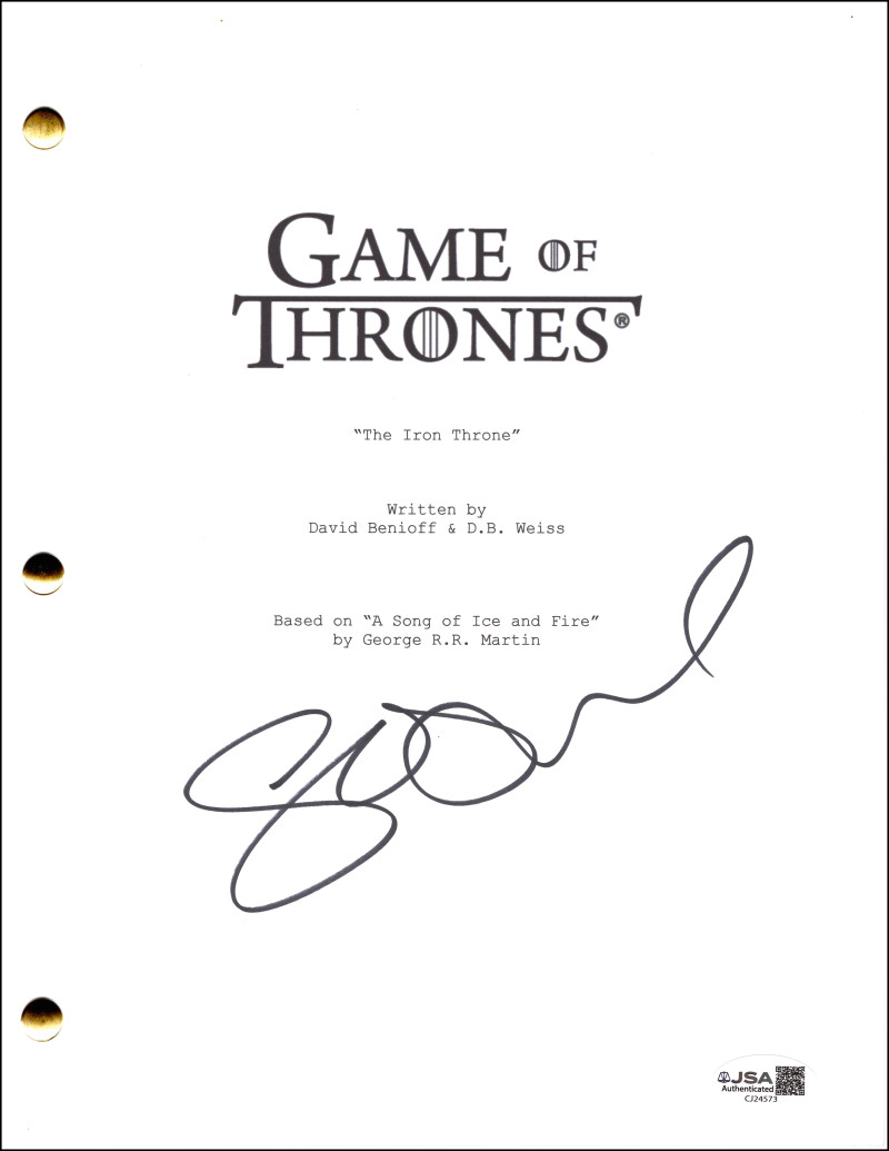 Sophie Turner Signed Autograph Game of Thrones Pilot Script Sansa Stark JSA COA