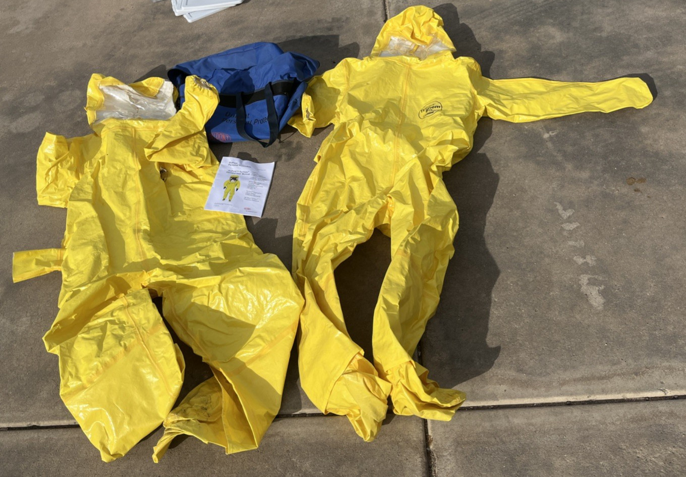 Dupont Hazmat Coverall Tychem BR RM-1612M Sixe 2x & 3x For Training Use