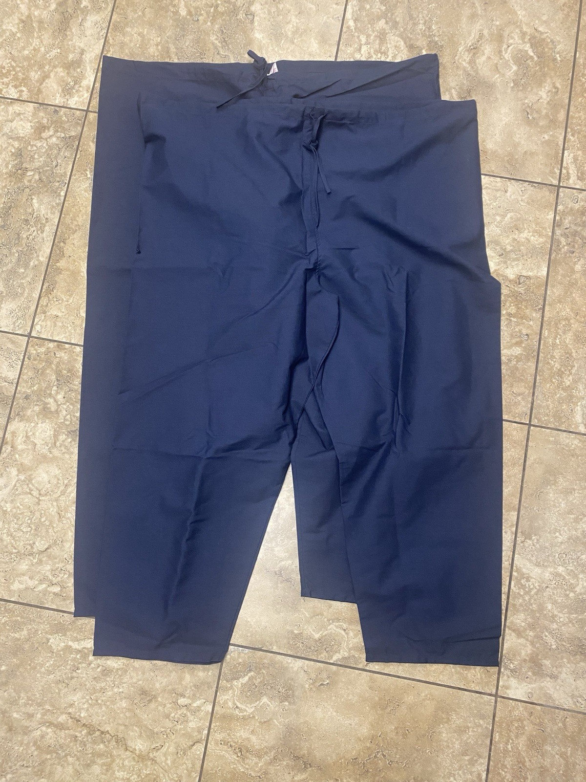 (2pr) Premier Uniforms Drawstring Back Pocket Scrub Pants Navy 5xl