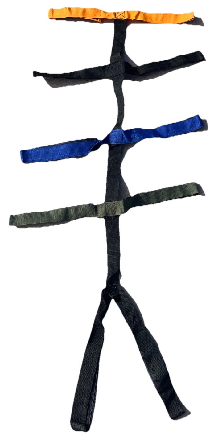 Backboard Spine Board Straps, Color Coded, Industrial Spider Straps for Stret...