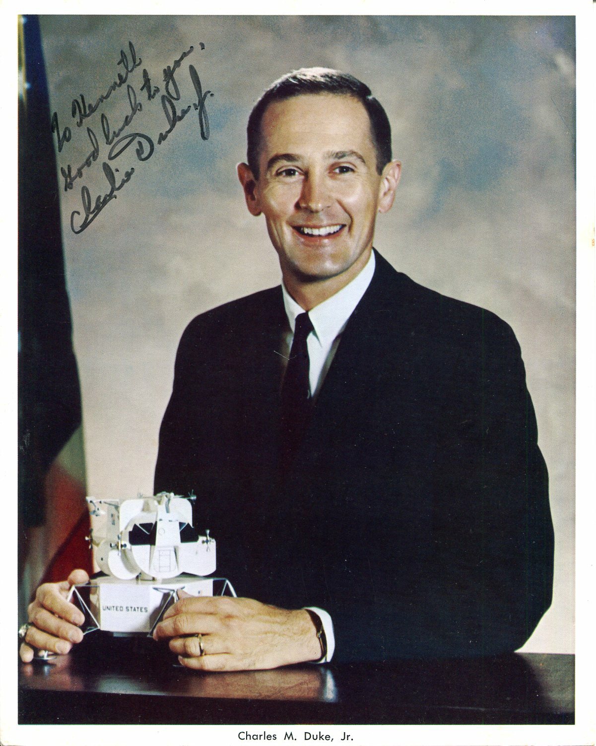 General Charles Duke NASA Apollo 16 Astronaut Space Signed Autograph Photo JSA
