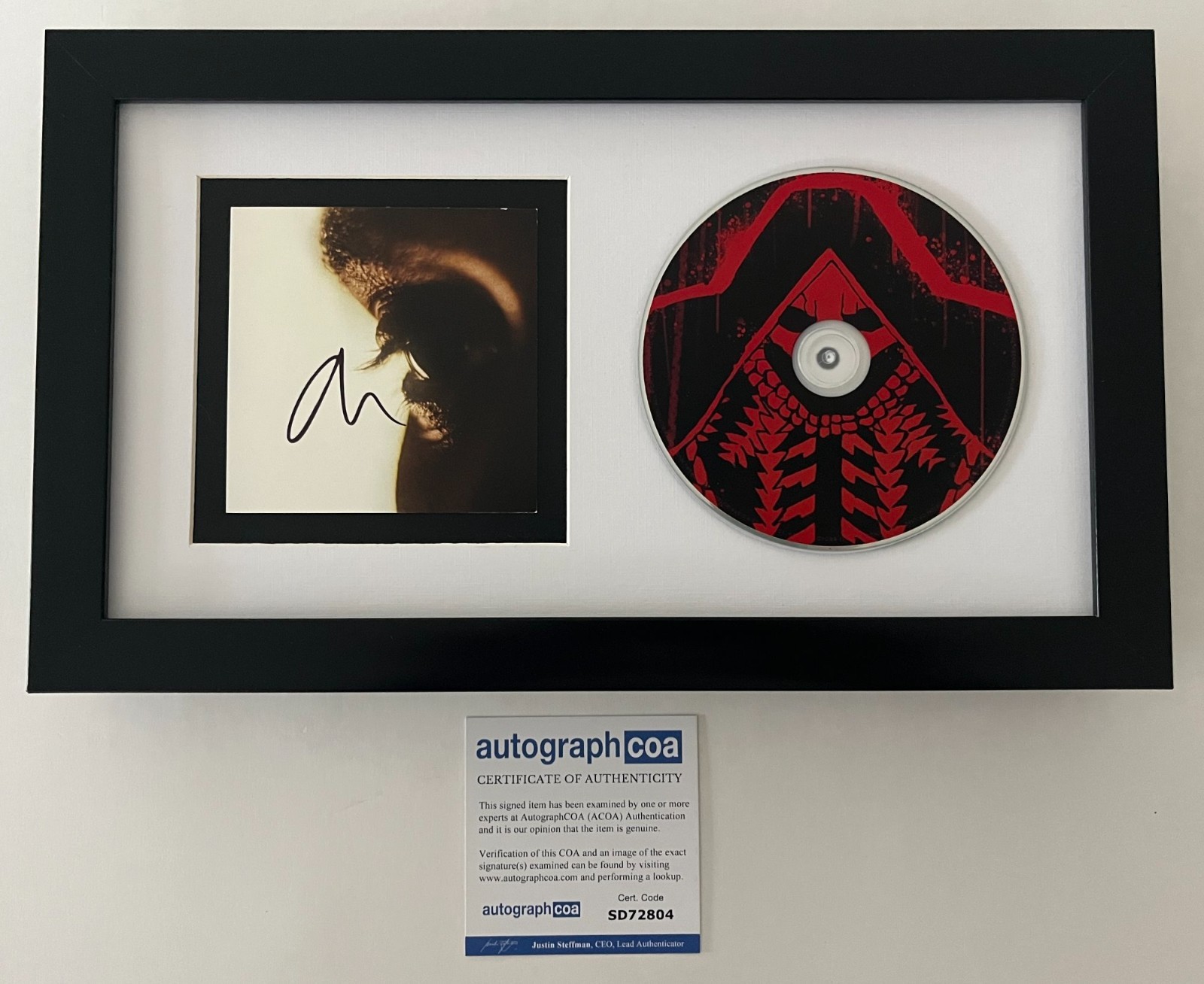 THE WEEKND ABEL TESFAYE SIGNED HURRY UP TOMORROW FRAMED CD w/ AUTOGRAPH COA ACOA