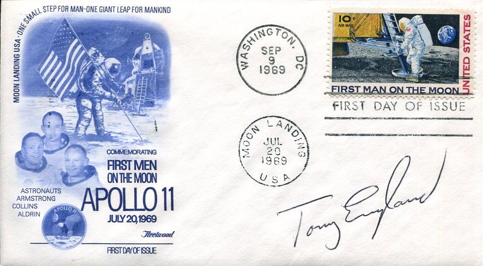 Anthony Tony England STS NASA Astronaut Space MIT Signed Autograph FDC