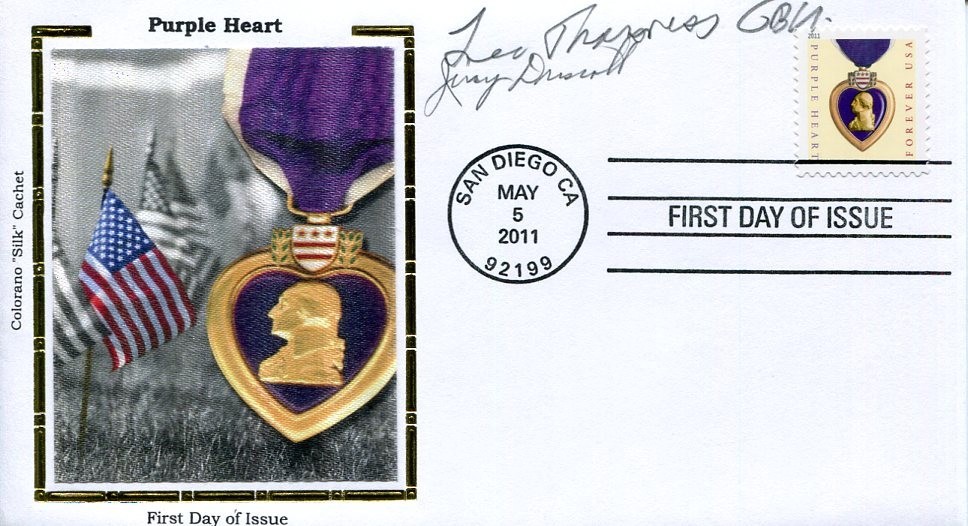 Leo Thorsness Jerry Driscoll MOH POW Vietnam Hanoi Hilton Signed Autograph FDC