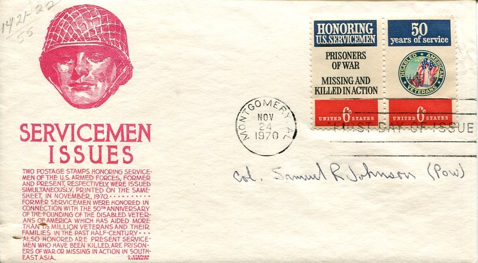 Sam Johnson TX Representiv Vietnam War POW Hanoi Hilton DFC Signed Autograph FDC