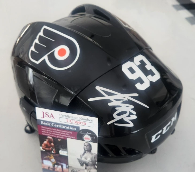 Jakub Voracek Signed Full-Size Hockey Helmet JSA COA UU39070 Philadelphia Flyers