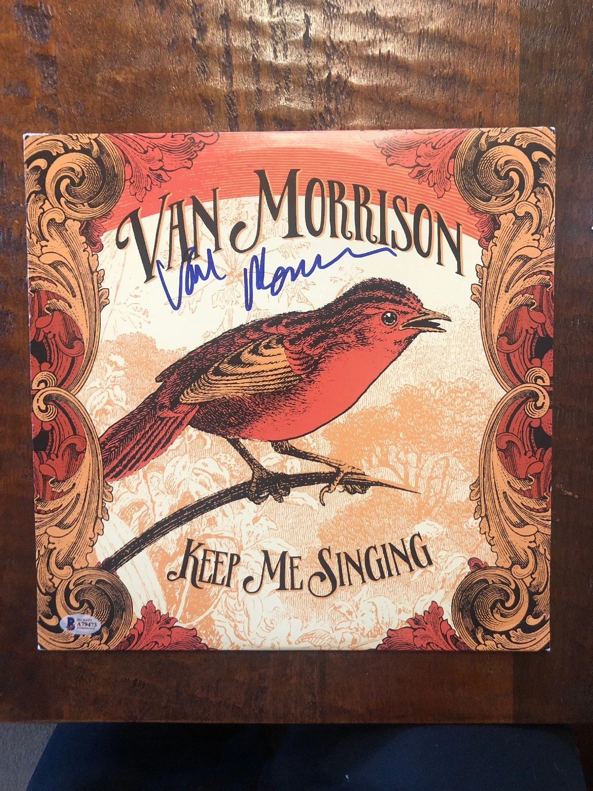 Van Morrison Signed Keep Me Singing Record Album Vinyl Beckett BAS COA Auto