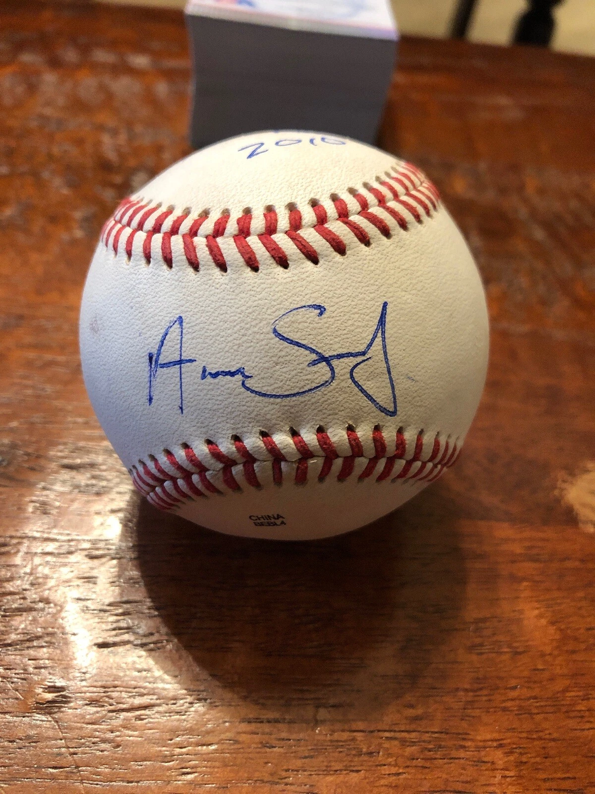 Aaron Sanchez Signed Official Minor League Baseball Psa Dna Coa Bluejays Astros
