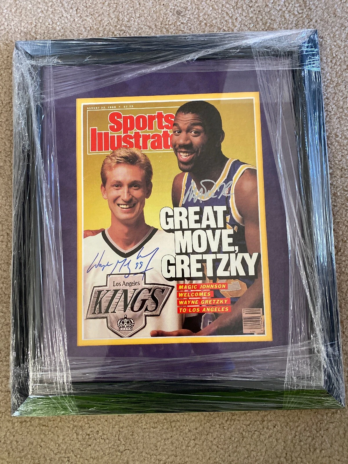 Magic Johnson Wayne Gretzky Dual Signed Sports Illustrated Magazine PSA DNA Coa