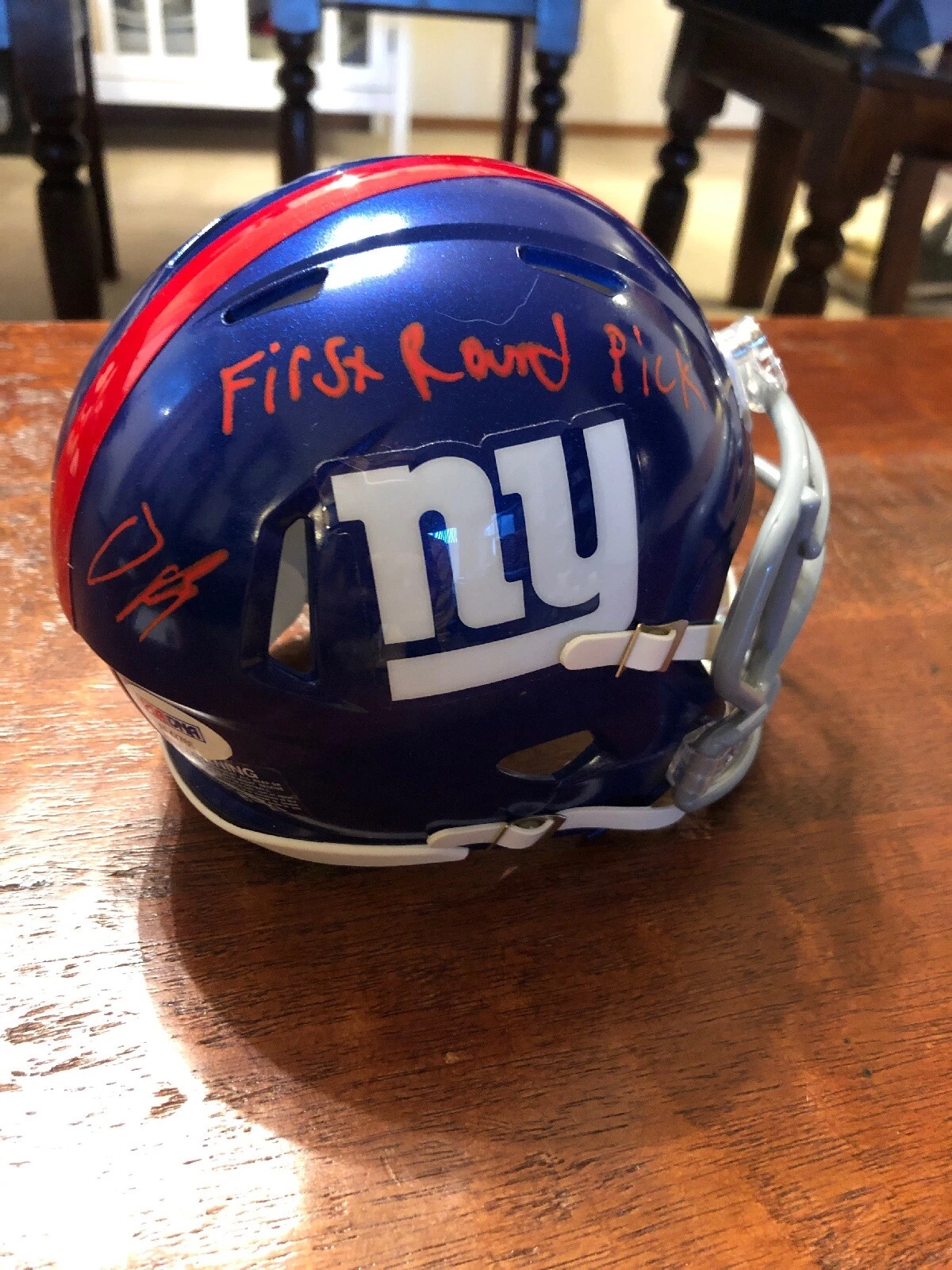 Deandre Baker Signed New York Giants Mini Helmet Psa/dna Coa Auto
