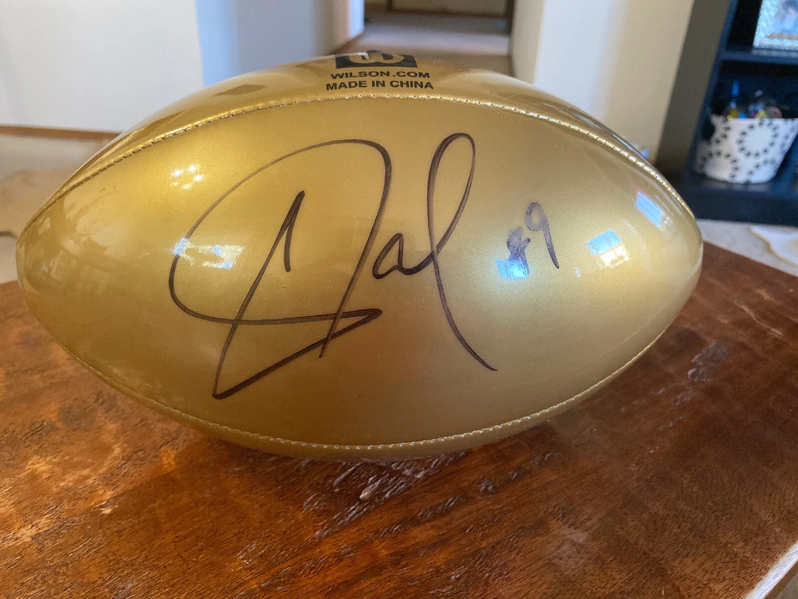 Carson Palmer Signed Gold NFL Football JSA Coa USC Trojans Autographed