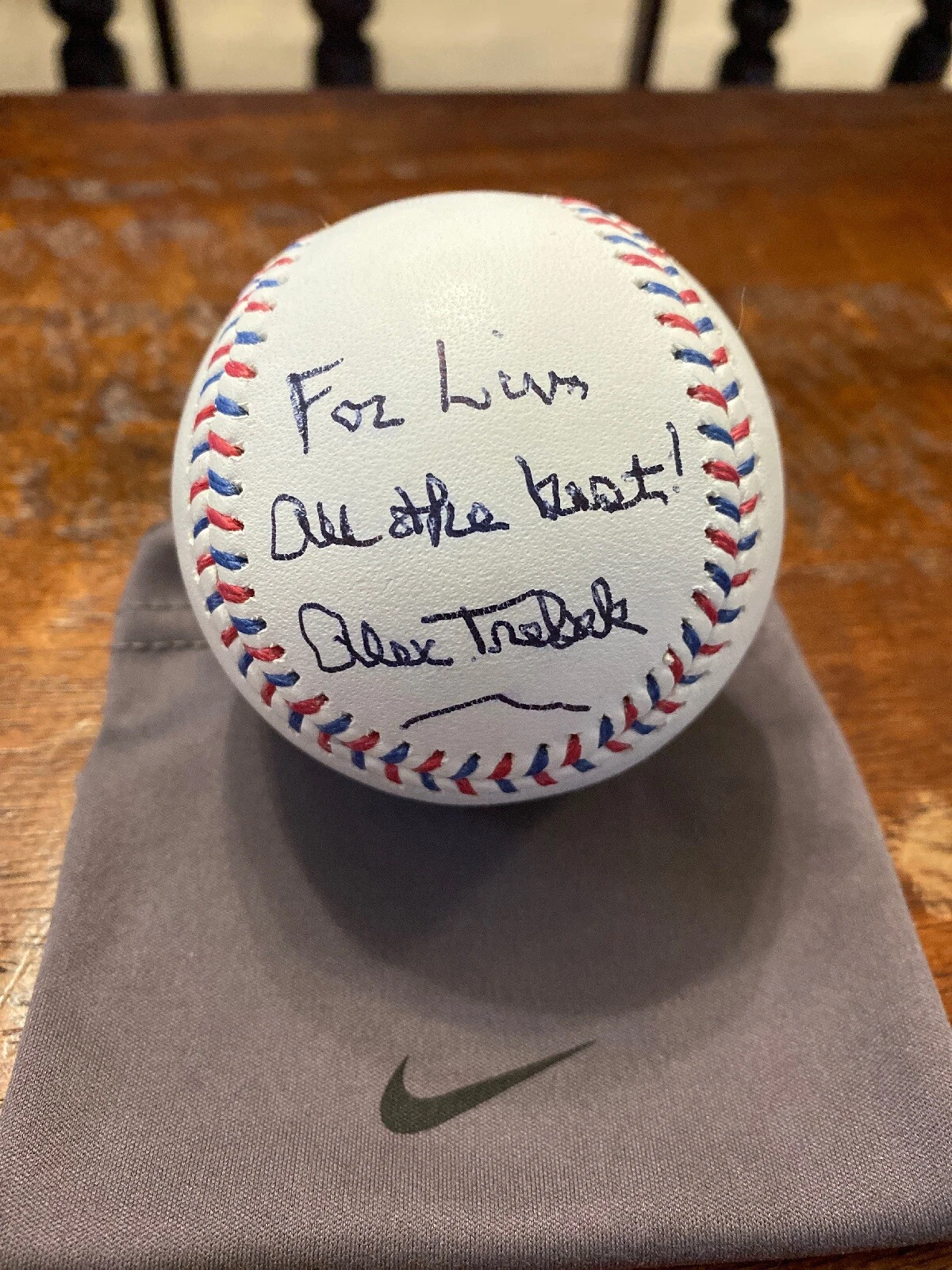 Alex Trebek Signed 2020 All Star Baseball Psa Dna Coa Jeopardy Autographed
