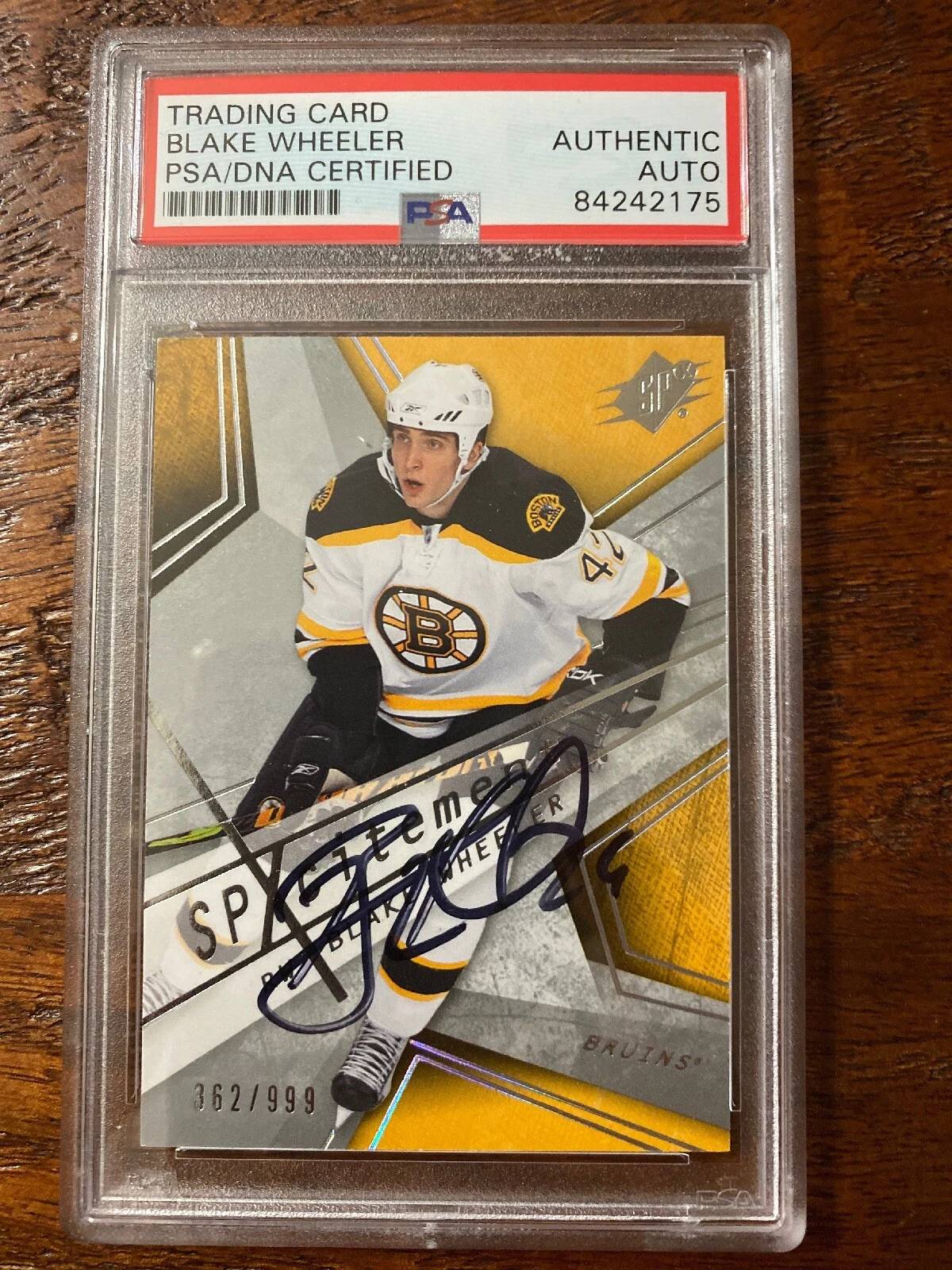 Blake Wheeler Signed Rookie Card PSA DNA Coa Slabbed Encapsulated Boston Bruins