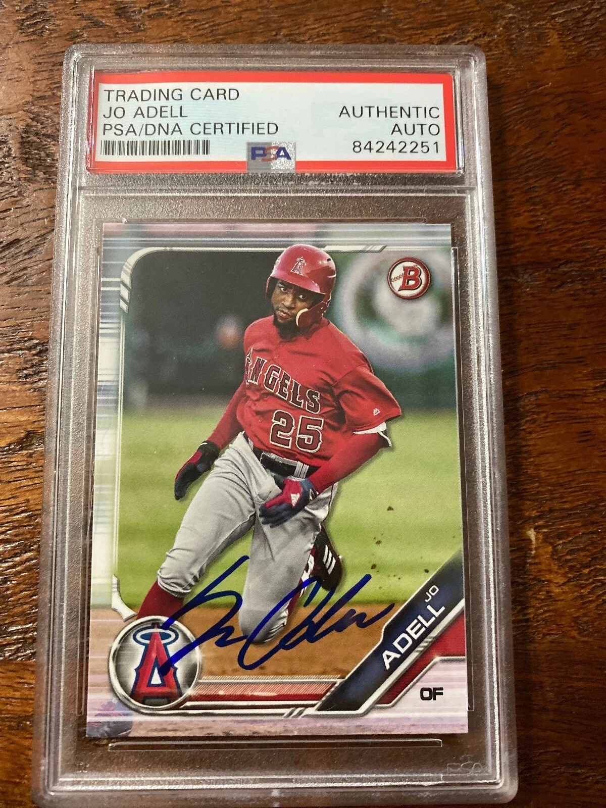 Jo Adell Signed Bowman Card PSA DNA Coa Slabbed Encapsulated Angels Autographed