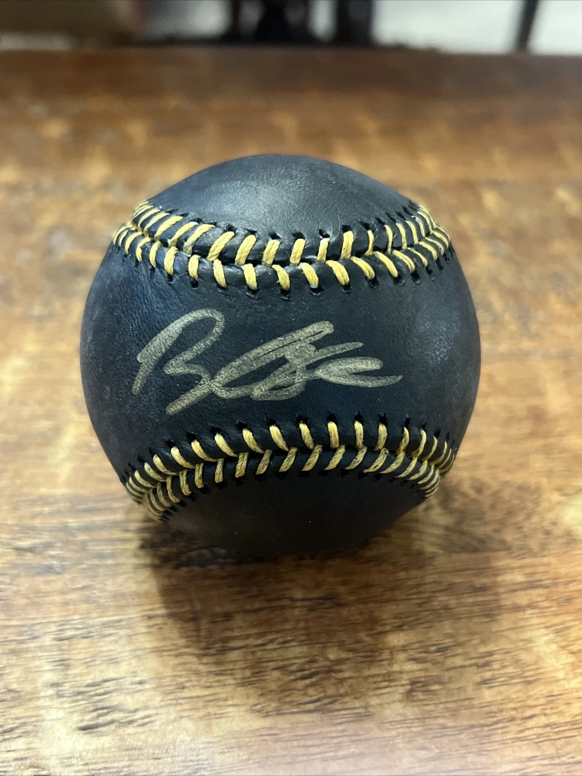 Brandon Lowe Signed Black Official Major League Baseball PSA DNA Coa Rays