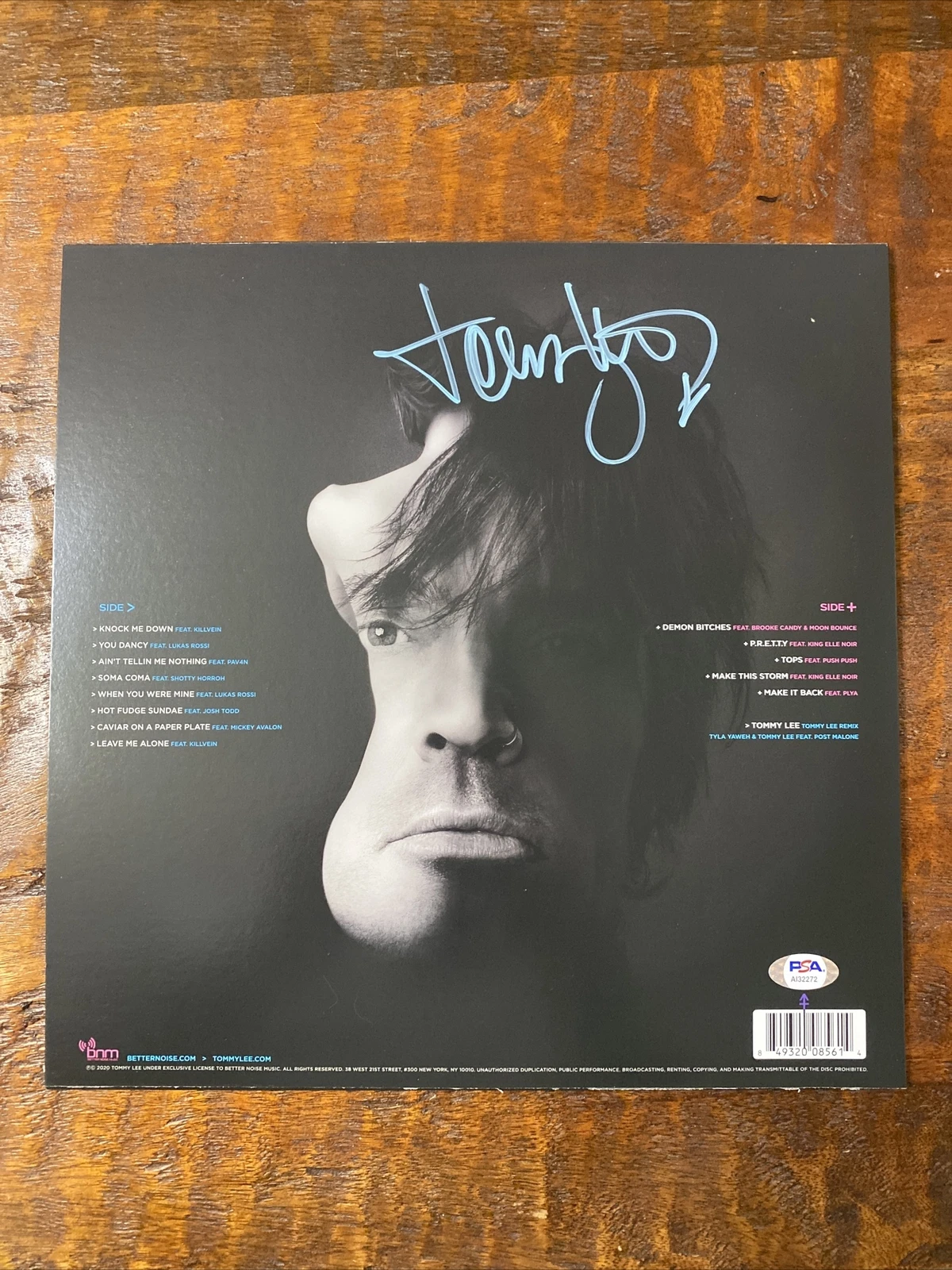 Tommy Lee Signed Andro Vinyl LP Album  Psa Dna Coa Autographed Motley Crue