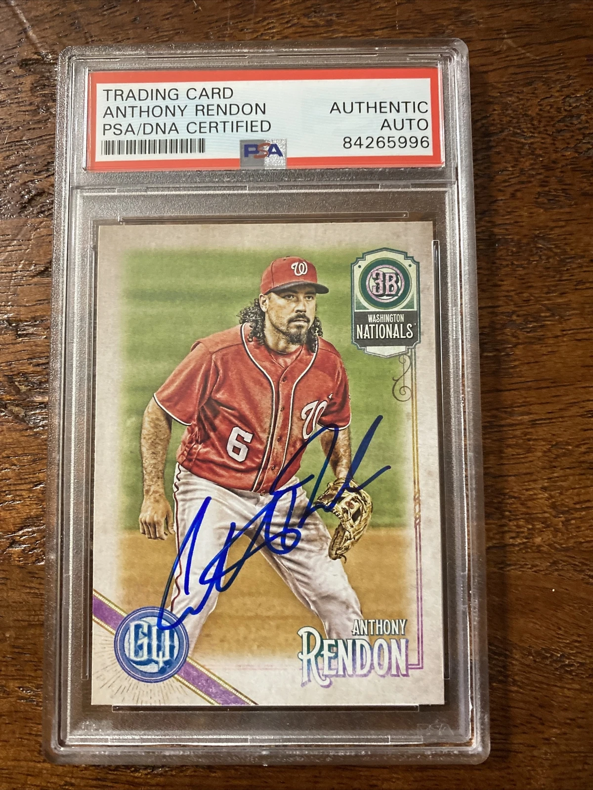 Anthony Rendon Signed Gypsy Queen Card Psa Dna Coa Slabbed Nationals Angels