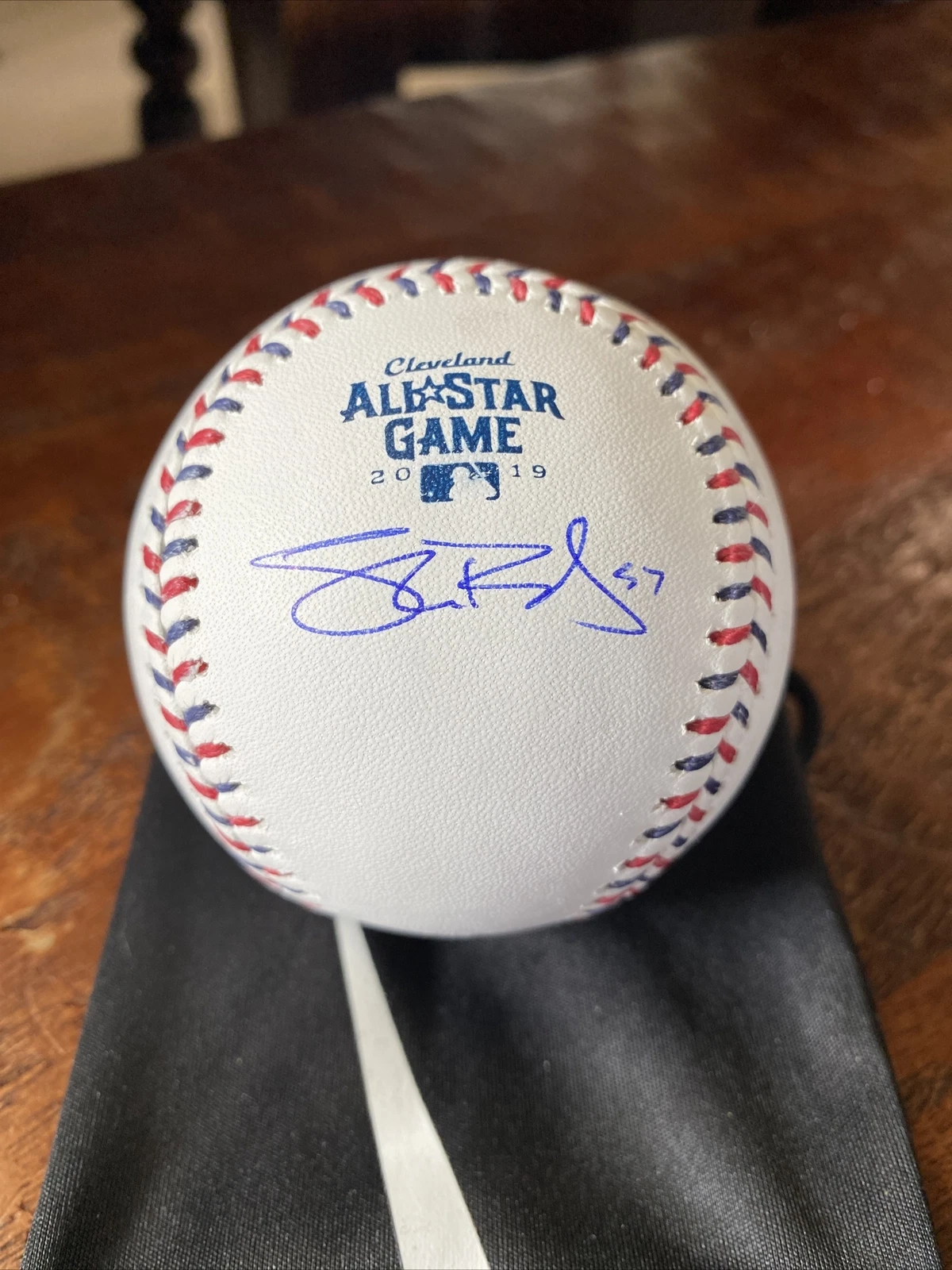 Shane Bieber Signed 2019 All Star Baseball Cleveland Indians Beckett BAS Coa