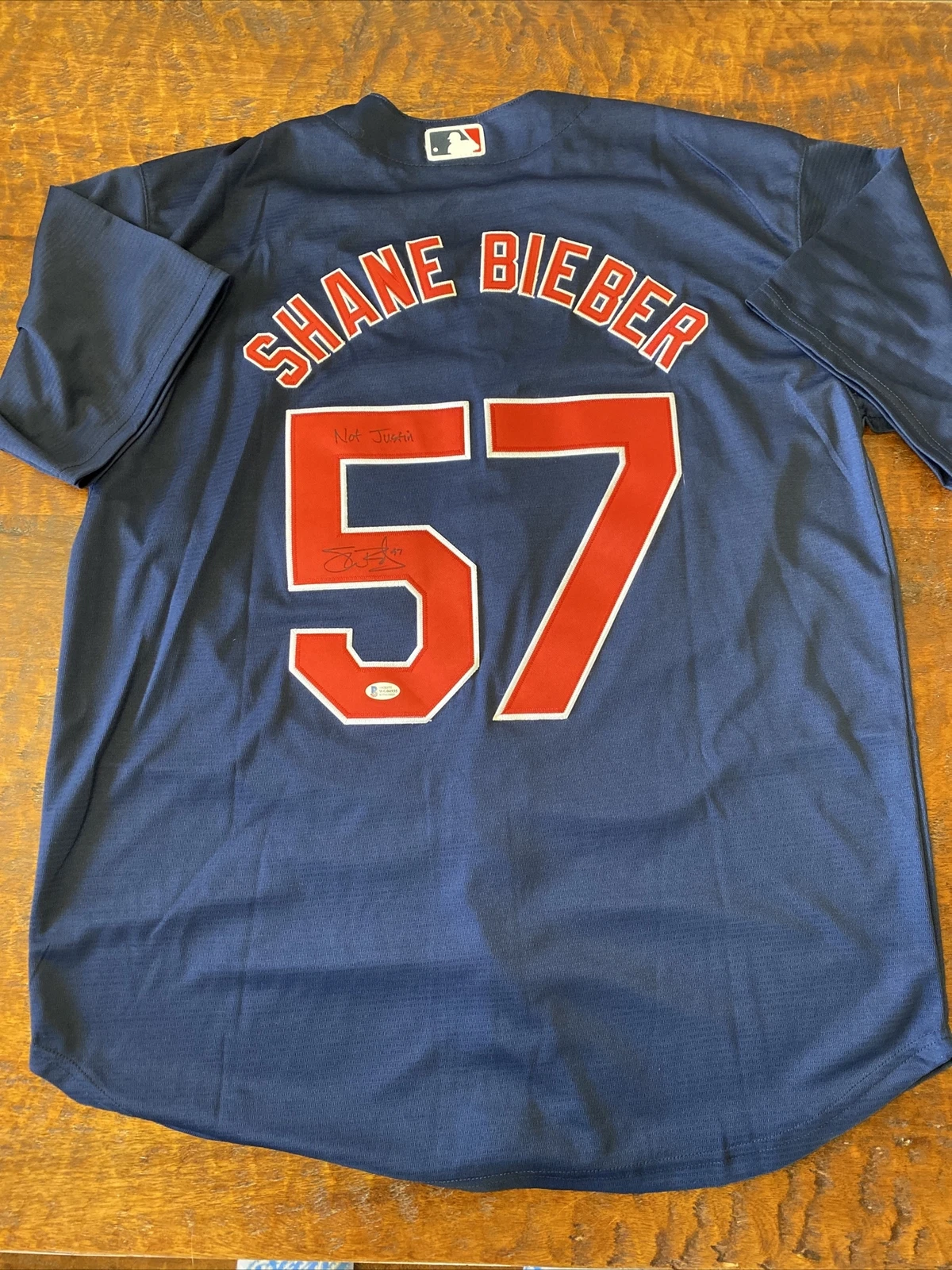 Shane Bieber Signed Cleveland Indians Jersey Beckett BAS Coa Autographed