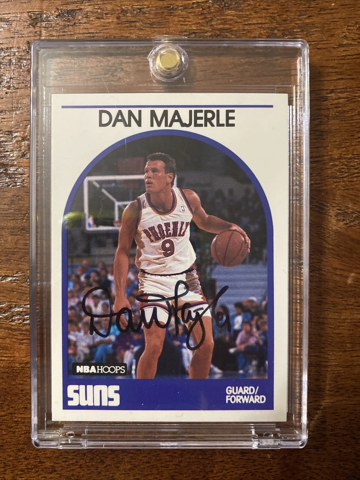 Dan Majerle Signed NBA Hoops Card Psa Dna Coa Phoenix Suns Autographed