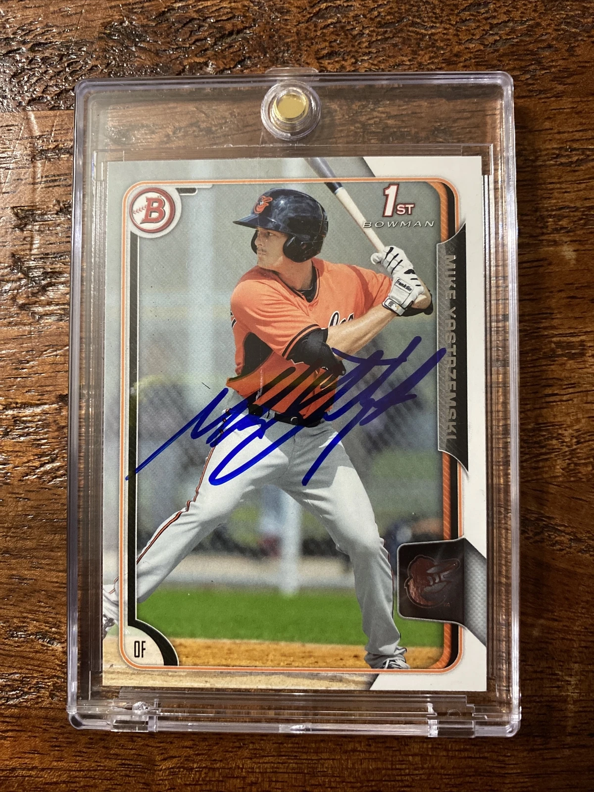 Mike Yastrzemski Signed Bowman 1st Card Psa Dna Coa Giants Autographed