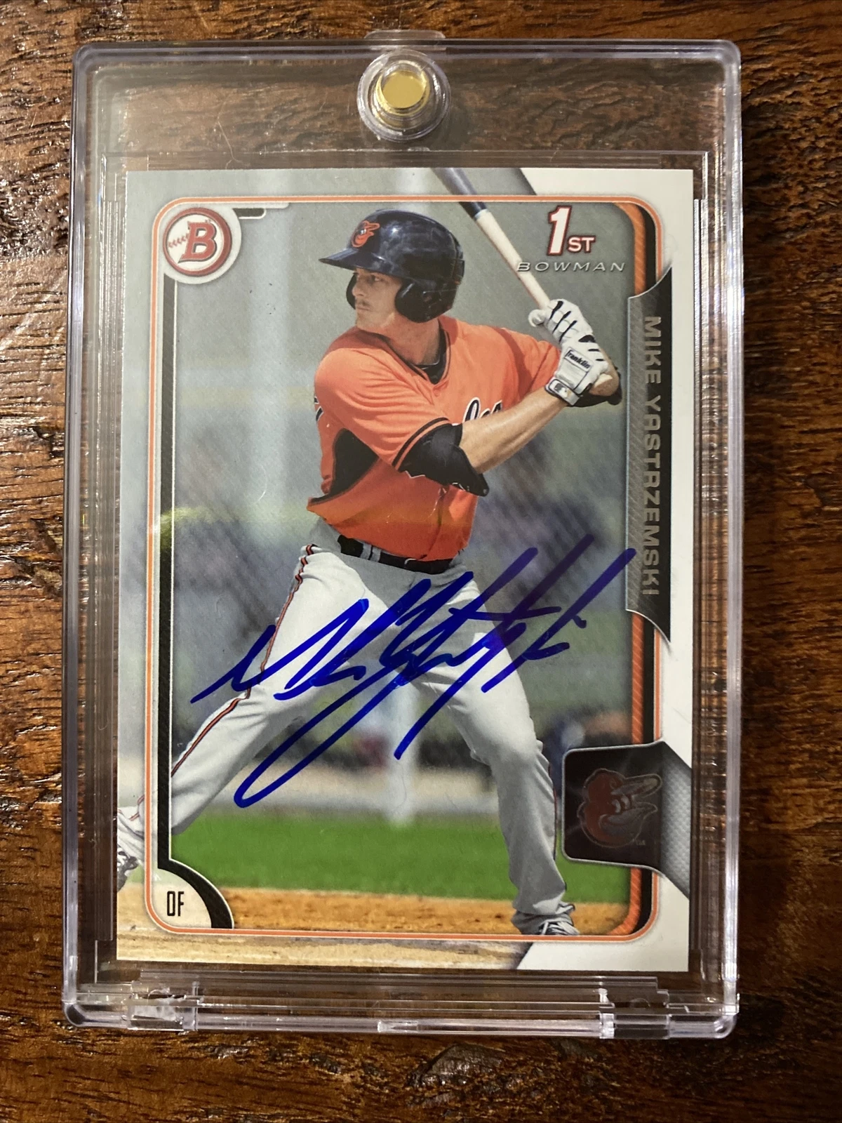 Mike Yastrzemski Signed Bowman 1st Card Psa Dna Coa Giants Autographed