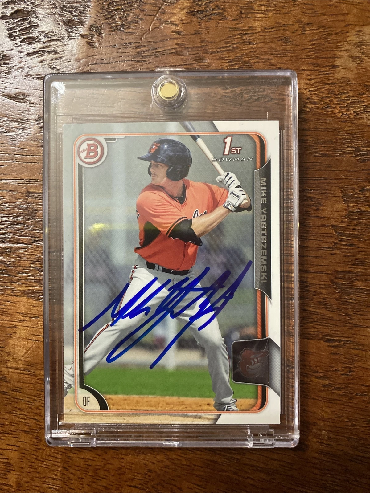 Mike Yastrzemski Signed Bowman 1st Card Psa Dna Coa Giants Autographed