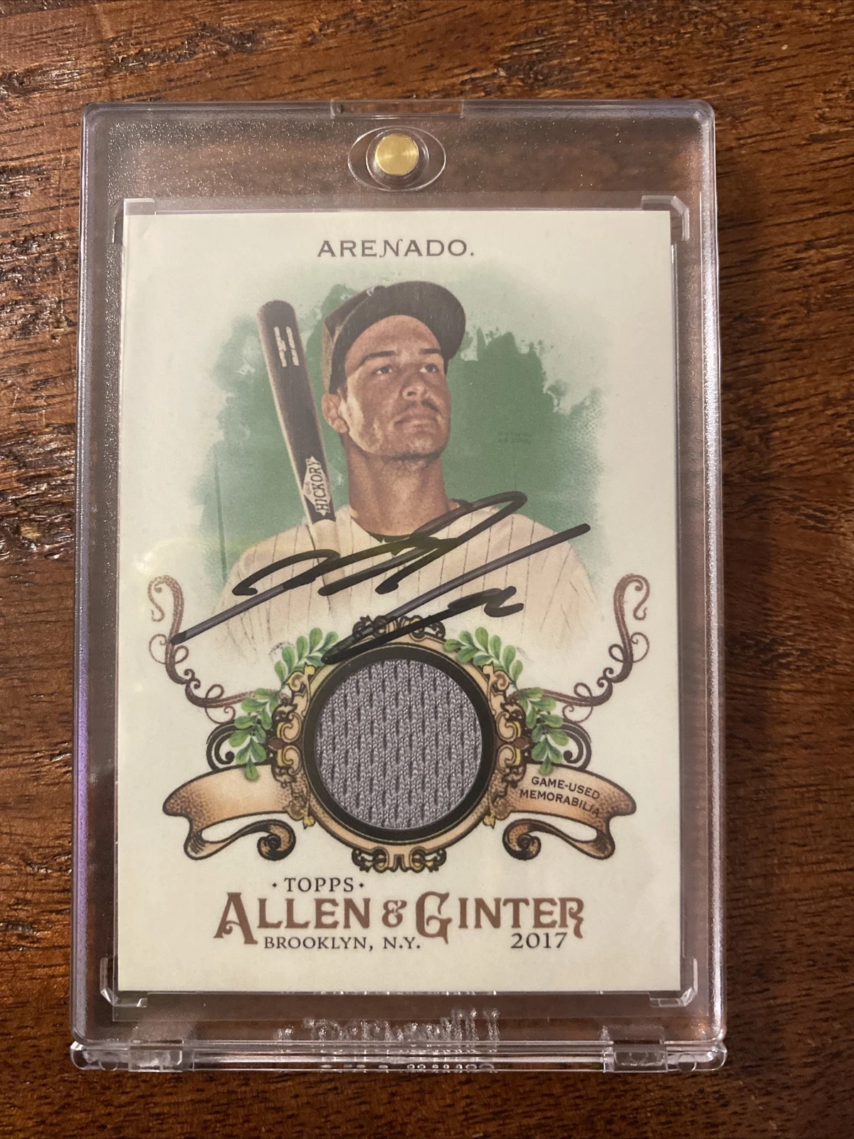 Nolan Arenado Signed Game Jersey Card JSA Coa Rockies Cardinals Autographed