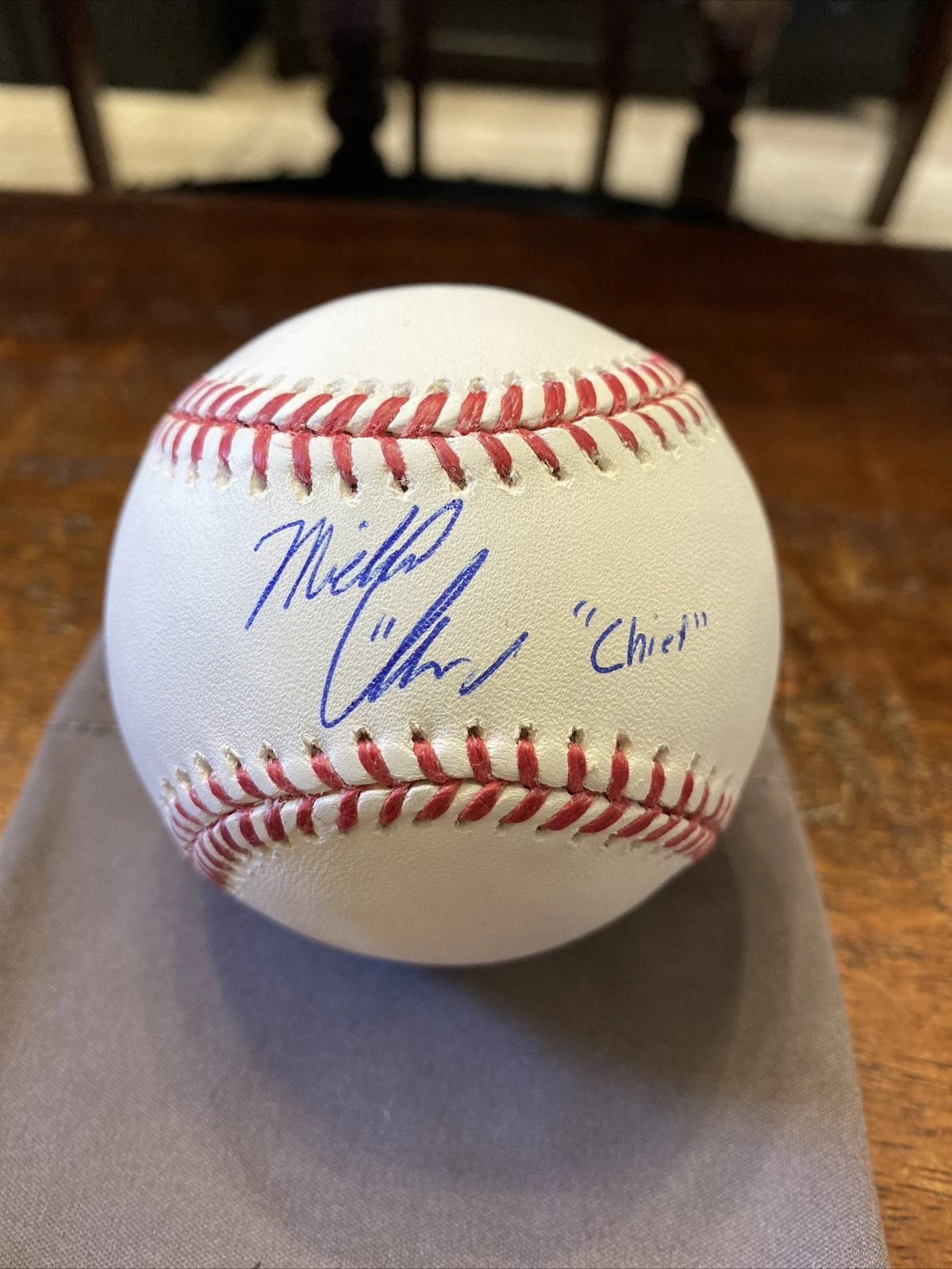 Michael Chavis Chief Signed Official Major League Baseball JSA Coa Red Sox