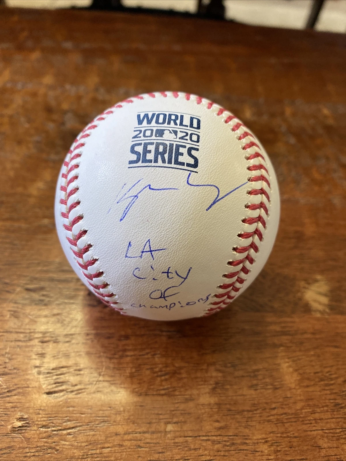 Kyle Kuzma Signed 2020 World Series Baseball Beckett BAS Coa Autographed Lakers